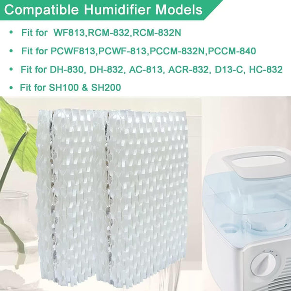 4-Pack Humidifier Filter Replacement for Equate, Humidifier Filter Replacement for Relion RCM-832 Procare PCWF813 PCCM-832N