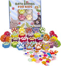 Bath Bombs for Kids with Surprise Inside, 32 Pack Paw Bath Bombs with Toy, Ocean Animals and Space Planet Toys SPA Fizzy Handmade Natural Bath