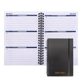 Utytrees Planner 2025-2026 - 18 Months, Black PP Cover-2025.1, 5.2" X 7.5" - Daily, Weekly & Monthly Planner with Water Intake Checklist