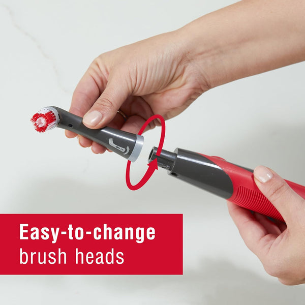 Rubbermaid Reveal Power Scrubber with Multi-Purpose & Grout Head, Cordless Electric Battery Powered Scrub Brush, Water Resistant, for
