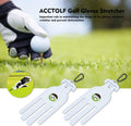 Golf Glove Holder Stretcher, 2PCS Durable Glove Support Frame Dryer Shaper Tool Accessories for Sports Gloves Maintenance, White, One Size