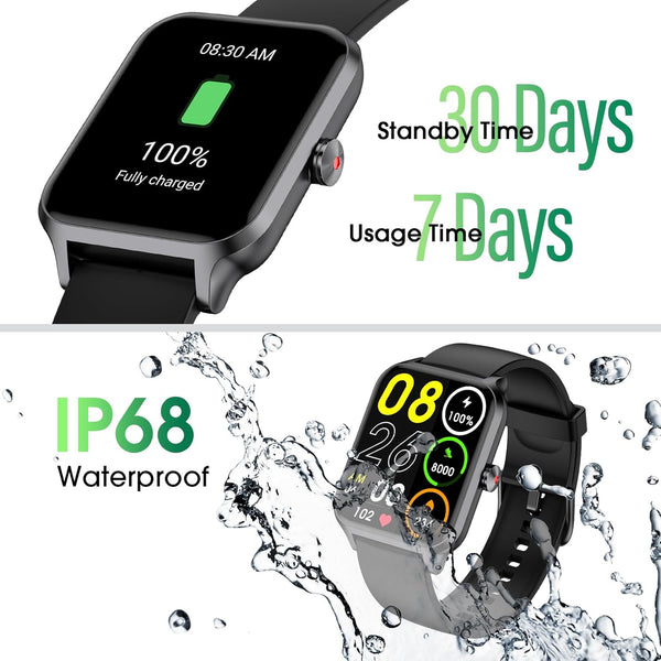 Smart Watch No App/Phone Required,42mm Smartwatch for Women Men,Fitness Tracker Watch with Heart Rate Monitor,Sleep Tracker,Pedometer,Step