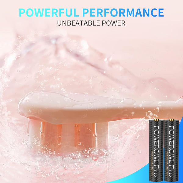 POWEROWL Rechargeable AAA Batteries PRO, High Capacity 1100Mah, Premium Nimh Triple a Battery -16 Count