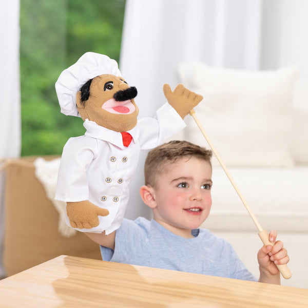 Melissa & Doug Chef Puppet (Al Dente) with Detachable Wooden Rod