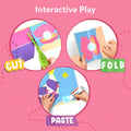 Skillmatics Scissor Skills Activity Book - Snip Snip Unicorns & Princesses, 25 Fun Cutting & Creative Activities for Preschoolers, 2 Child-Safe