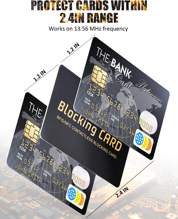 RFID Blocking Card 10 Pack,One Card Protects Entire Wallet,Rfid/Nfc Contactless Bank Debit Credit Card Protector ID ATM Guard Card Blocker,Smart