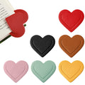 6 Pieces Leather Heart Bookmarks, Cute Corner Page Bookmark, Book Marks Reading Gifts for Women Teachers Students, Book Lovers Accessories for