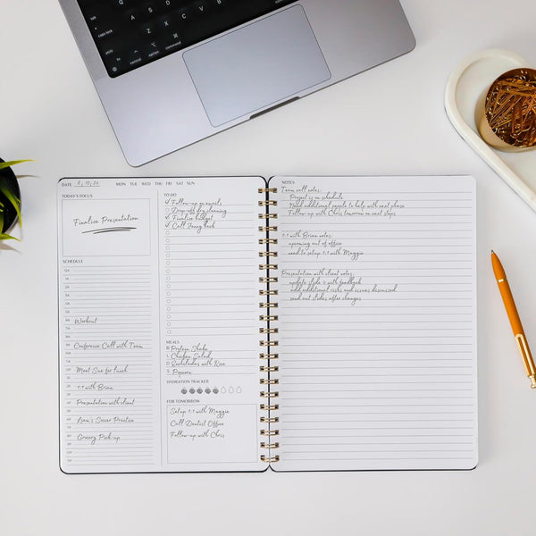Undated Daily Planner | 8.25â X 11.75â to Do List Notebook | Work Productivity ADHD Organizer | Men and Women Planner | College Supplies |