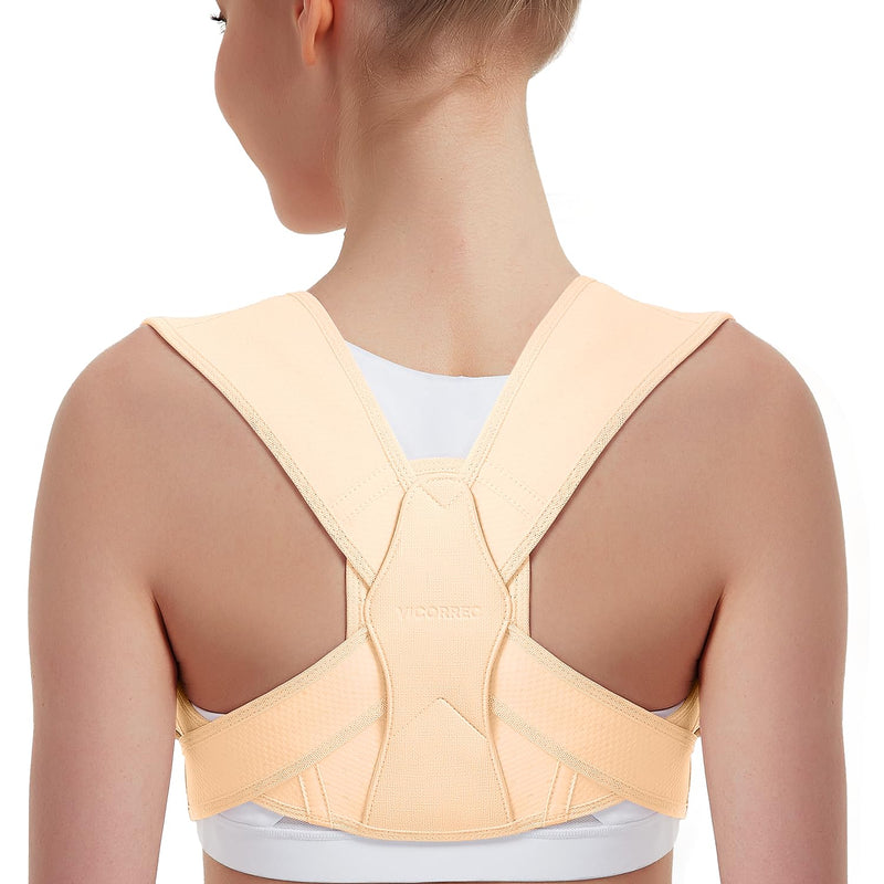 Posture Corrector for Women and Men, Adjustable Upper Back Brace for Clavicle Support and Providing Pain Relief from Neck, Shoulder, and Upper