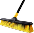 Yocada 18 Inch Push Broom Heavy-Duty Outdoor Commercial Broom Brush Stiff Bristles for Cleaning Patio Garage Deck Concrete Wood Stone Tile Floor
