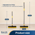 Yocada 18 Inch Push Broom Heavy-Duty Outdoor Commercial Broom Brush Stiff Bristles for Cleaning Patio Garage Deck Concrete Wood Stone Tile Floor