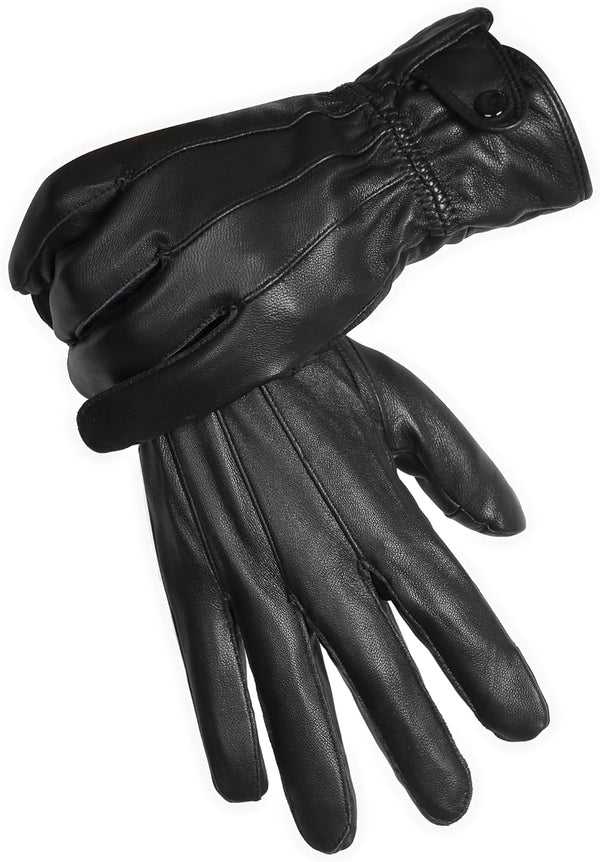 REED Men'S Genuine Leather Warm Lined Driving Gloves - Touchscreen Texting Compatible