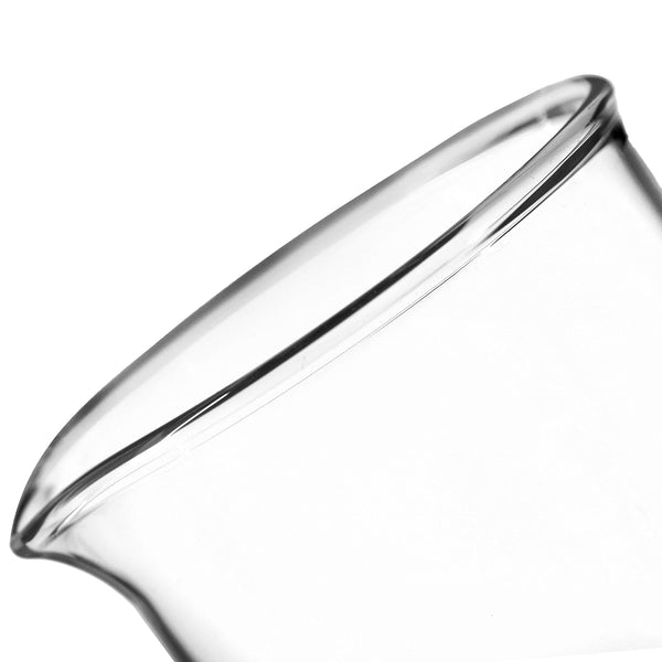 EISCO Beaker, 1000Ml - ASTM - Low Form with Spout - Dual Scale, White Graduations - Borosilicate 3.3 Glass