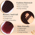 8 Packs Passion Twist Crochet Hair 12 Inch Bohemian Curly Braids Water Wave Hair for Passion Twist Braiding Hair Synthetic Fiber Hair Extensions