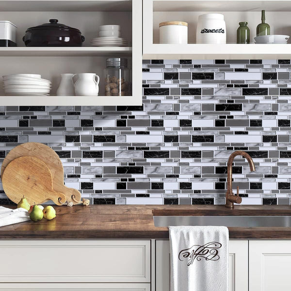 Livebor Peel and Stick Kitchen Wallpaper Backsplash Wall Paper for Kitchen 11.8Inch X 78.7Inch Backsplash Tiles Wallpaper Peel and Stick