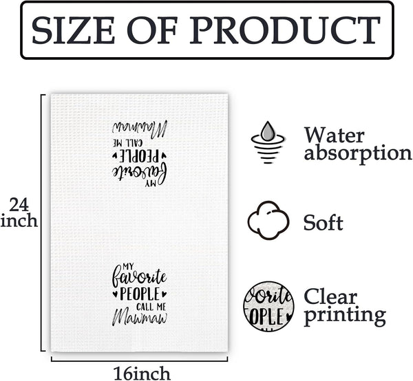 Mawmaw Gifts Kitchen Towels, Gifts for Mawmaws Dish Towels, My Favorite People Call Me Mawmaw Decorative Hand Towel for Bathroom Kitchen, Mawmaws