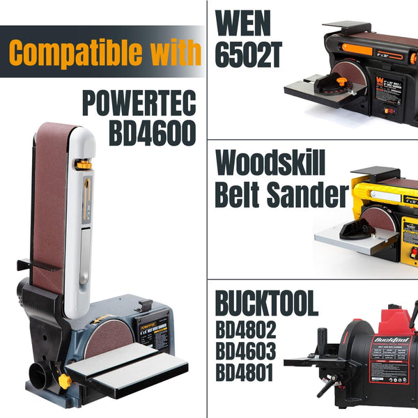 POWERTEC 10PK 4X36 Sanding Belts, 80 Grit Aluminum Oxide, 4 X 36 Inch Sanding Belts for Benchtop Belt and Disc Sander, Belt Sandpaper,