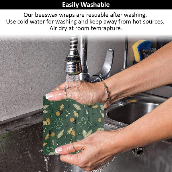 Reusable Beeswax Food Wrap- Silicone Stretch Lids - Reusable Produce Bags, Eco Friendly Food Storage, Dishwasher & Freezer Safe, Reusable Grocery