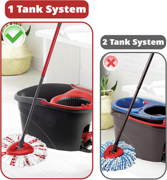 [2026 New Version] Mop Head Replacement - 40% More Cleaning Power，3 Pack Spin Mop Replacement Head for Easy Wring 1-Tank