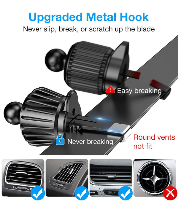 Coolpow for Magsafe Car Mount Chargerã100% Stableã 15W Magsafe Car Charger, Car Phone Holder Charger Mag Safe Car Accessories for Women Men