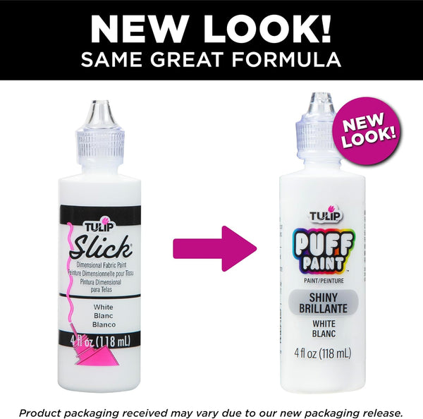 Tulip Puff Paint Slick White 4 Fl Oz (Pack of 1)
