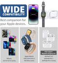3 in 1 Apple Charging Station for Iphone Airpods Iwatch - Travel Charger for Multiple Devices, Portable Foldable Charging Station - Magnetic