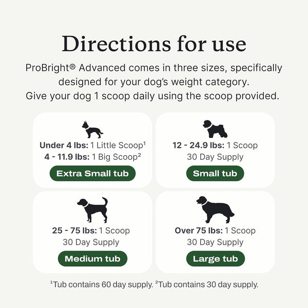 Petlab Co. Probright Advanced Dental Powder - Dog Breath Freshener - Teeth Cleaning Made Easy â Targets Tartar & Bad Breath - Formulated for Small