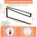 Tumbler Lid Organizer, Horizontal Tumbler Lid Storage Hook up to 10 Lids, Space Saving Cup Lid Holders under Cabinet Tumbler Lid Hook for Kitchen
