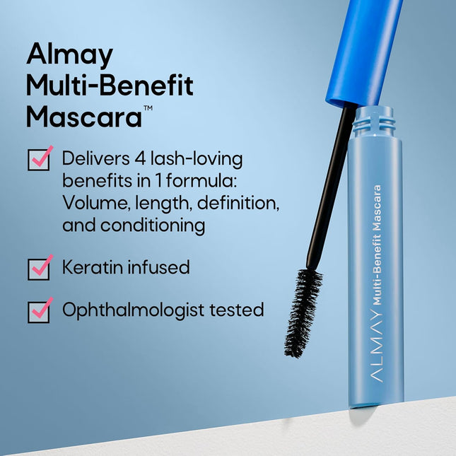 Almay Multi-Benefit Mascara and Eyeliner Duo Value Pack, Black Brown