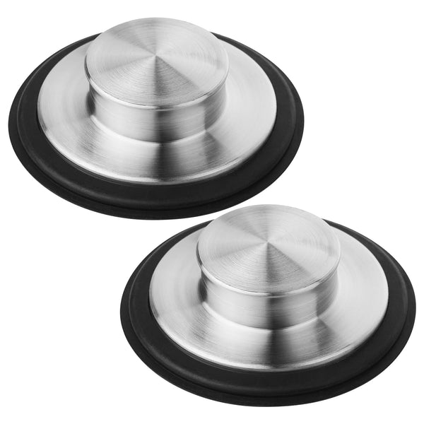 Tifanso Kitchen Sink Drain Stopper Cover, 2PCS Stainless Steel Garbage Disposal Stopper 3.34 Inch Drain Plug, Fits Standard Kitchen Sink Size of