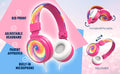 Gabba Goods Kids Safe Headphones, Foldable Tangle-Free 3.5mm Jack, Volume Limiting 85/94dB, Over-Ear with Microphone for