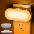 Doresshop Amber Night Light, Auto On/Off, 0-100 LM Adjustable Brightness, Dimmable Plug into Wall Light Sensor Night Light for Kids Room, Bedroom,