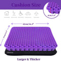 Gel Seat Cushion for Long Sitting, Double Thick Office Desk Home Wheelchair Seat Cushions for Back Hip Sciatica Tailbone Pain Sore Pressure