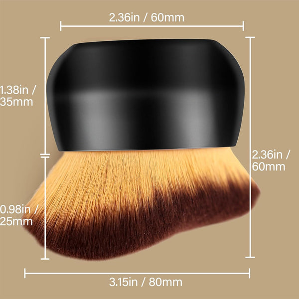 Extra Large Body Makeup Brush for Self Tanner, Leg Makeup &Bronzer Blend,75 Mm Wide-Headed Kabuki Brush Provides More Even& Pretty Application,