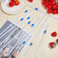 CRASPIRE 12Pcs Plastic Wrap Slide Cutter 12" Self Adhesive Two Way Cling Film Wrap Dispenser Sliding Cutters Replacement Reusable for Kitchen Home
