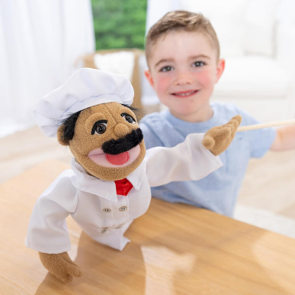 Melissa & Doug Chef Puppet (Al Dente) with Detachable Wooden Rod