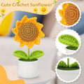 Crochet Flowers Artificial Sunflower for Office Desk Car Dashboard Decor, Funny Gifts for Women Birthday Christmas Party Decorations Motivational