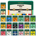 VAHDAM, Assorted Tea Sampler (20 Delicious Variety, 40 Individually Wrapped Pyramid Teabags) Long Leaf Premium Teas I Tea Gift Set I Gift Ideas