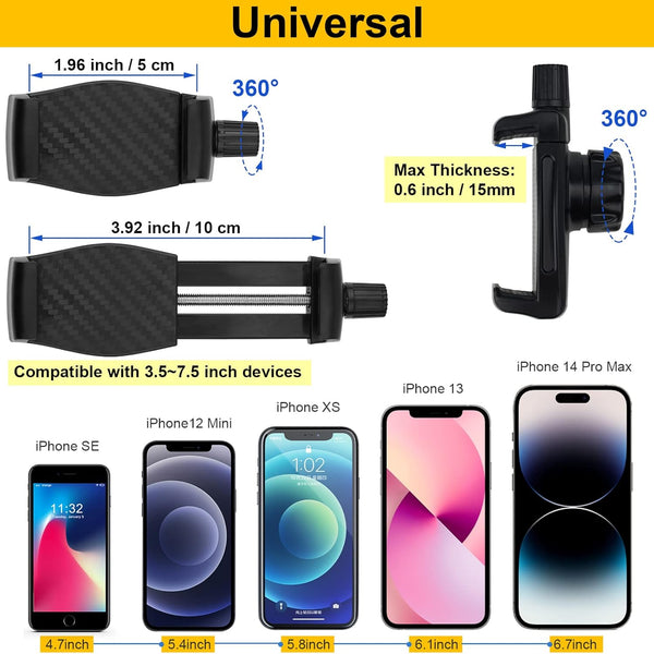 Magnetic Phone Holder,Heavy Duty Phone Mount for Truck/Tractor/Forklift/Boat/Motor Vehicles,Fit 3.5~7.5" Iphone/Nexus/Smartphone,360Â°Adjustable