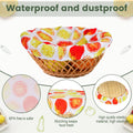 20 Pieces Summer Style Bowl Covers Reusable Fabric Stretch Cloth Covers Storage Elastic Dish Container Lids for Bowls Fruit Food Kitchen, Multiple