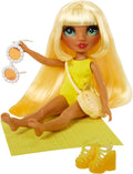 Rainbow High Swim & Style Sunny - Yellow 11" Blonde Fashion Doll with Shimmery Wrap to Style 10+ Ways, Swimsuit, Sandals, Fun Play Accessories,