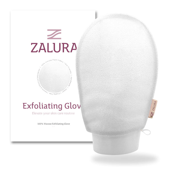 Exfoliating Glove - Skin Exfoliating Body Scrubber for Shower & Bath - 100% Viscose Plant Fibers - Deep Exfoliating Mitt & Scrubber for Women &
