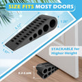 Rubber Door Stoppers for Bottom of Door - 4 Pack Door Stop Wedge with Holder Heavy Duty Doorstop for Home Office Dorm Classroom Garage Stackable