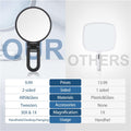 B Beauty Planet 30X Magnifying Mirror, Hand Mirror with Handle, Double Sided Hand Mirror with 30X/1X Magnification, Travel Essential Portable