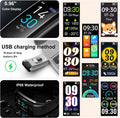 ENGERWALL Fitness Tracker with Step Counter/Calories/Stopwatch, Activity Tracker with Heart Rate Monitor, IP68, Health Tracker with Sleep Tracker,