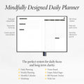 Daily Planner, Calendar & Life Organizer to Improve Time-Management, Productivity & Happiness | Vegan Leather Hardcover Notebook with Blank Dates,