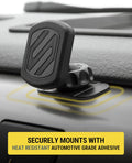 Scosche MXDM Magnetic Phone Holder for Car, Dashboard Cell Phone Holder with Extra Strong Magnet and Thick Metal Plate, Car Mount Cellphone Stand