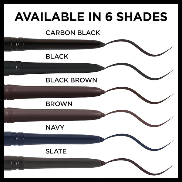L'Oreal Paris Makeup Infallible Never Fail Original Mechanical Pencil Eyeliner with Built in Sharpener, Black Brown, 0.008 Oz., 2 Count