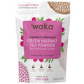 Waka Instant Green Tea Mix, Raspberry Flavored - 100% Tea Leaves, No Additives, Unsweetened Tea Powder in Bulk Pouch â Easy Quick Hot and Iced