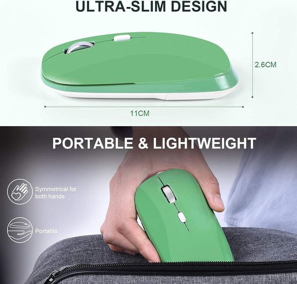 PINKCAT Wireless Mouse, 2.4G Slim Silent Cordless Mouse with USB Receiver, 3 Adjustable DPI Portable Optical Wireless Computer Mice for Laptop,